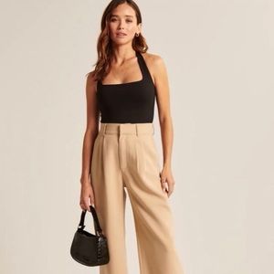 Abercrombie halter neck bodysuit black
